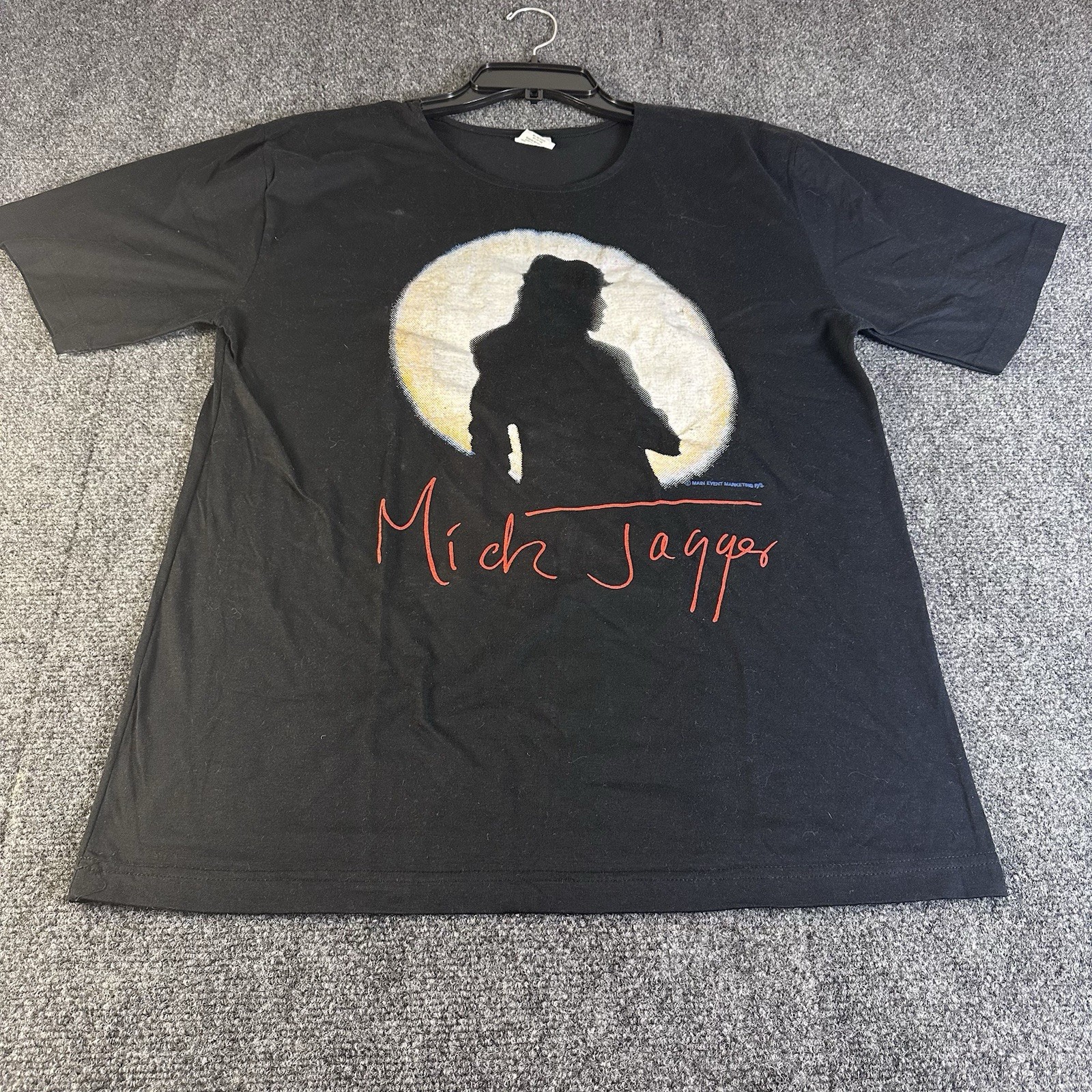 VTG 1988 Mick Jagger Australasian Tour T Shirt Mens L Nile Rolling Stones Single
