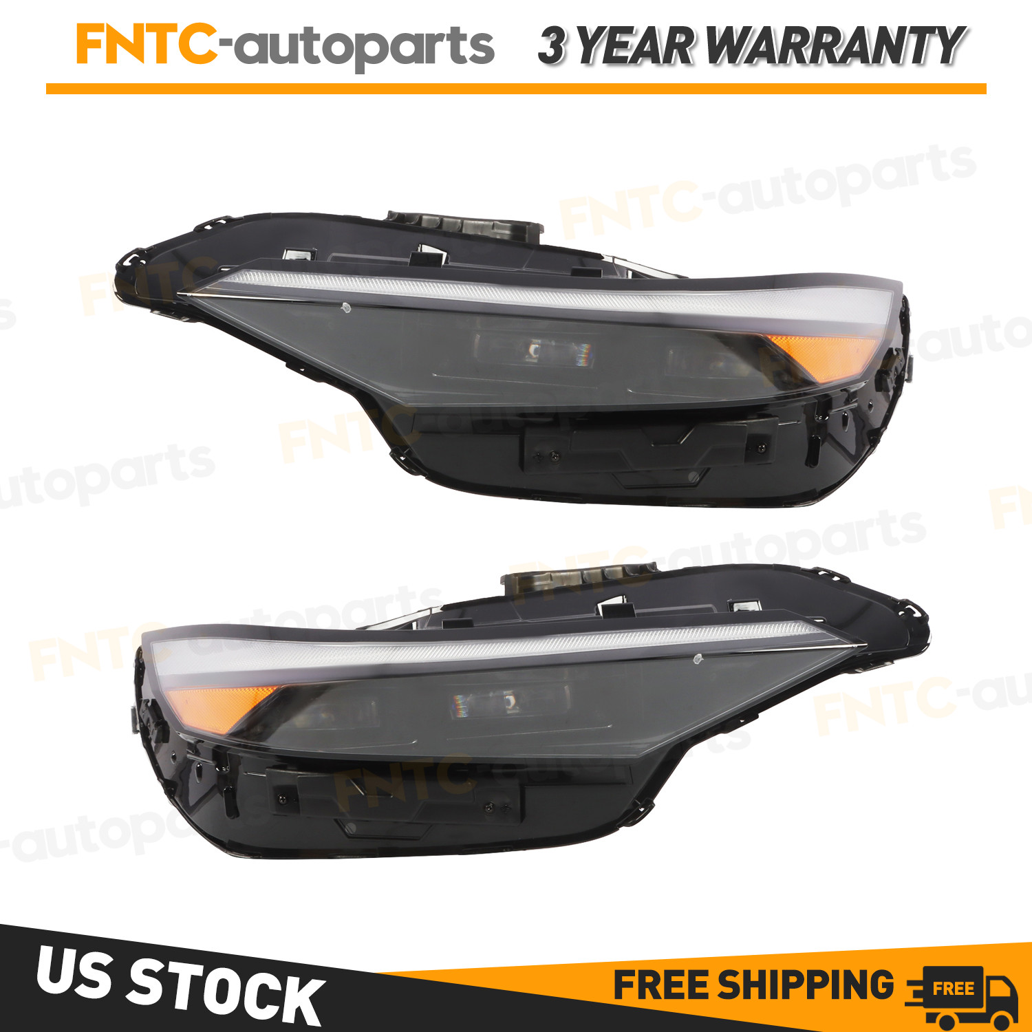 Pair LED Headlight Assembly Left Right For 2024-2025 Hyundai Elantra