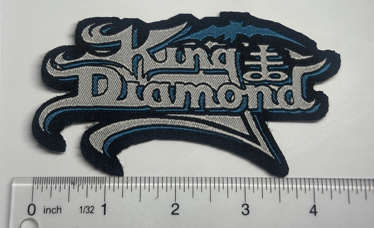 King Diamond Blue Logo Black Border Woven Patch