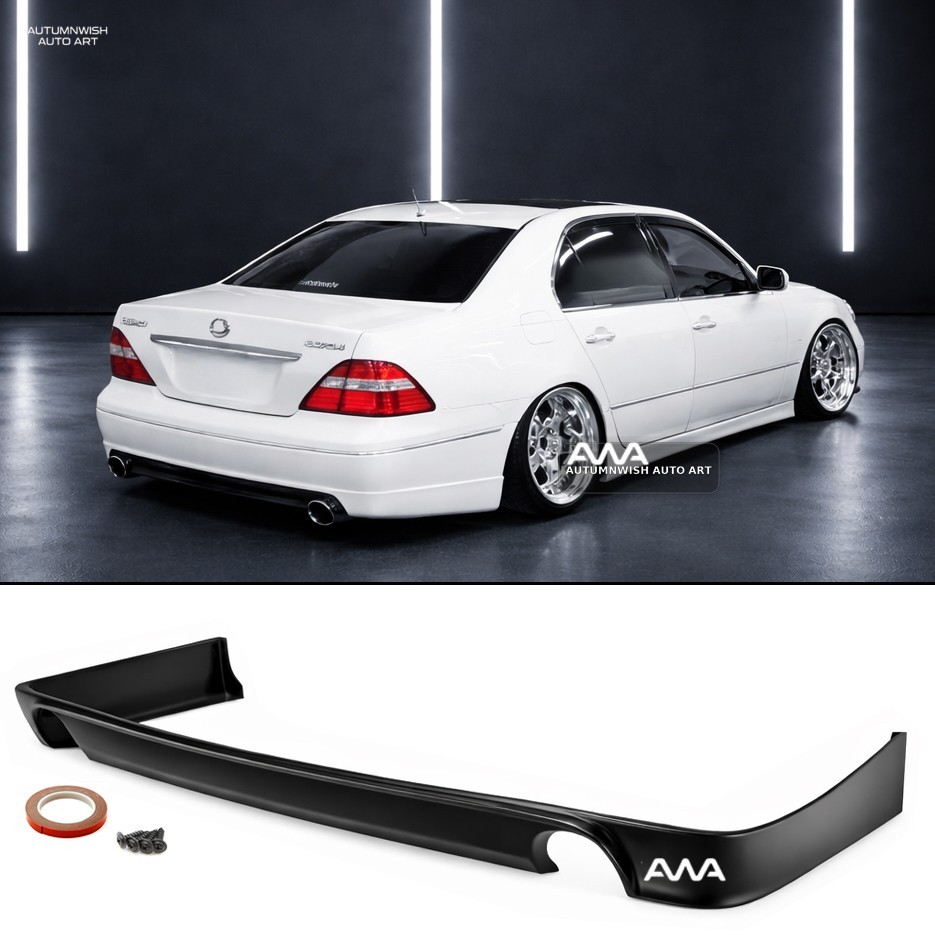 Fit 04-06 LS430 Unpainted Polyurethane C Style Rear Bumper Chin Lip Body Kit
