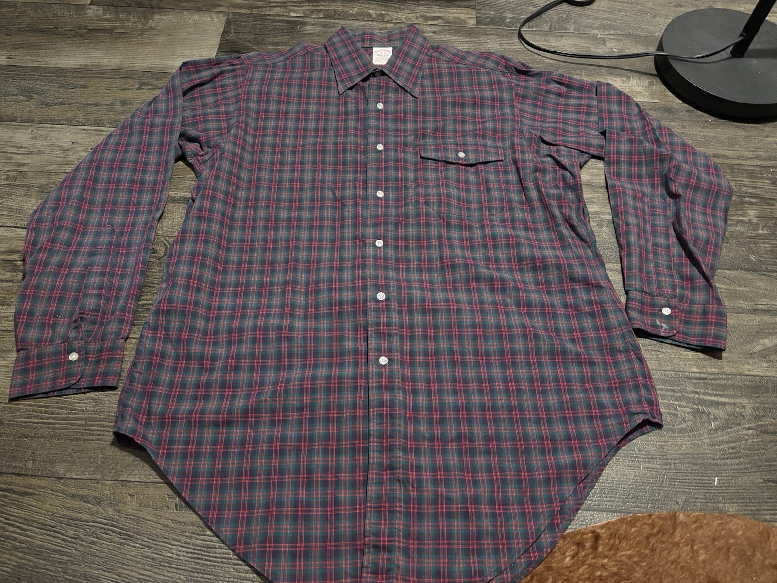 Vintage Brooks Brothers Makers Shirt Mens 16-R Red Plaid Button Down USA Made Vintage Brooks Brothers Makers Shirt Mens 16-R Red Plaid Button Down USA Made