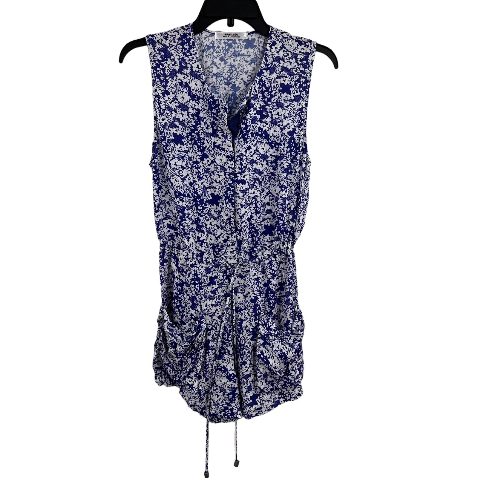 LAMade Blue Patterned Romper Small New LAMade Blue Patterned Romper Small New