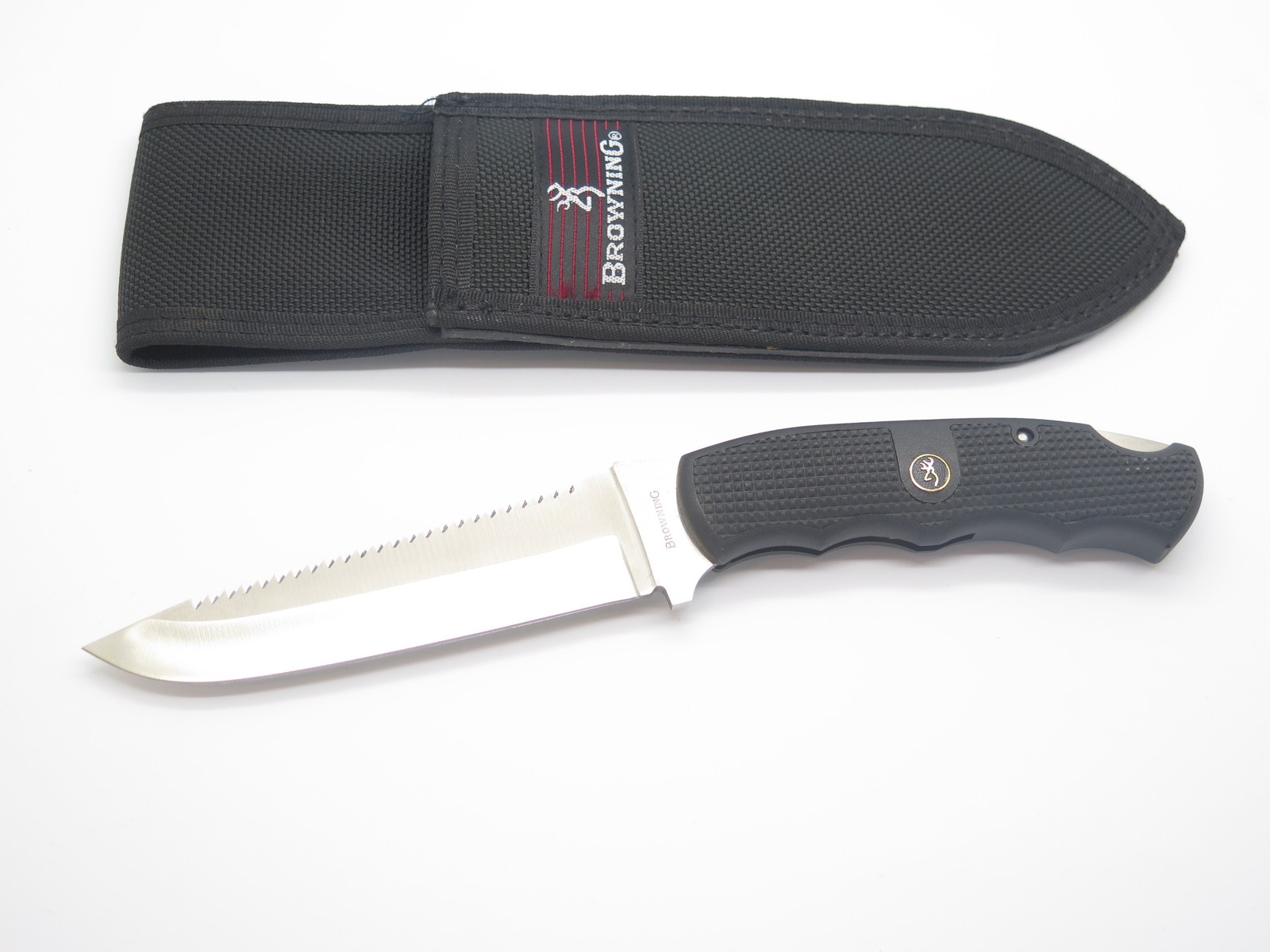 Vtg Browning 616 Seki Japan Swivellok AUS8A Lockback Fixed Saw Hunting Knife