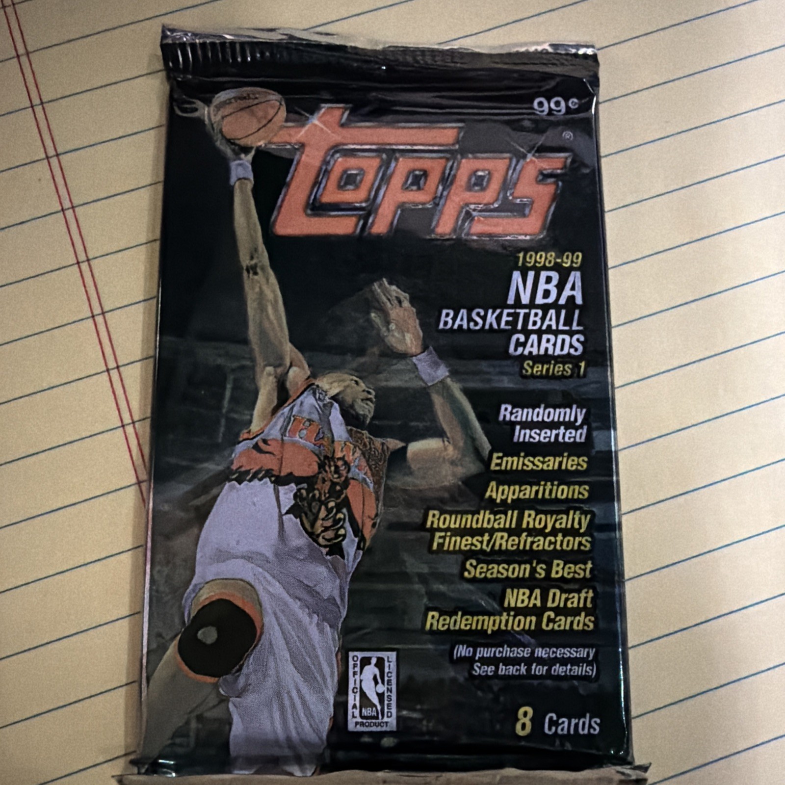 Topps 1998/99 Series 1 NBA Basketball Sealed Pack Topps 1998/99 Series 1 NBA Basketball Sealed Pack