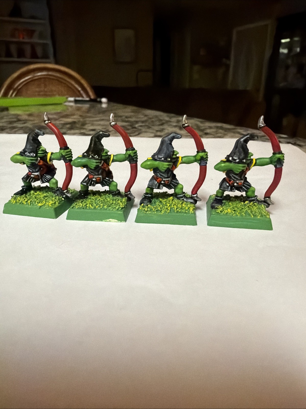 Warhammer Goblin Archer  PRO PAINTED Vintage (4) Lot