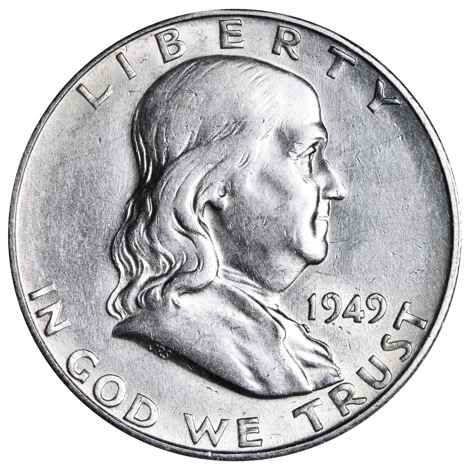 1949-S Franklin SILVER Half Dollar XF/AU Nice Coin Complete Your Album
