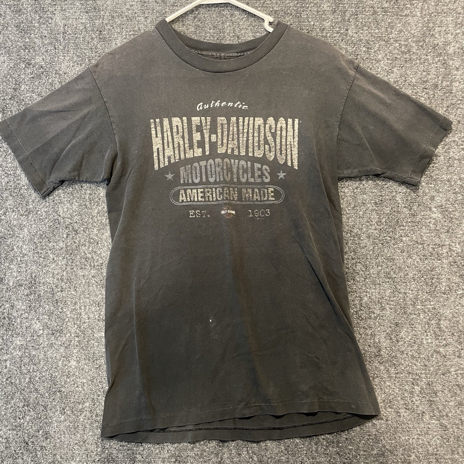 Single Stitch VTG Harley Davidson Motorcycles T-Shirt Medium Faded Made In USA