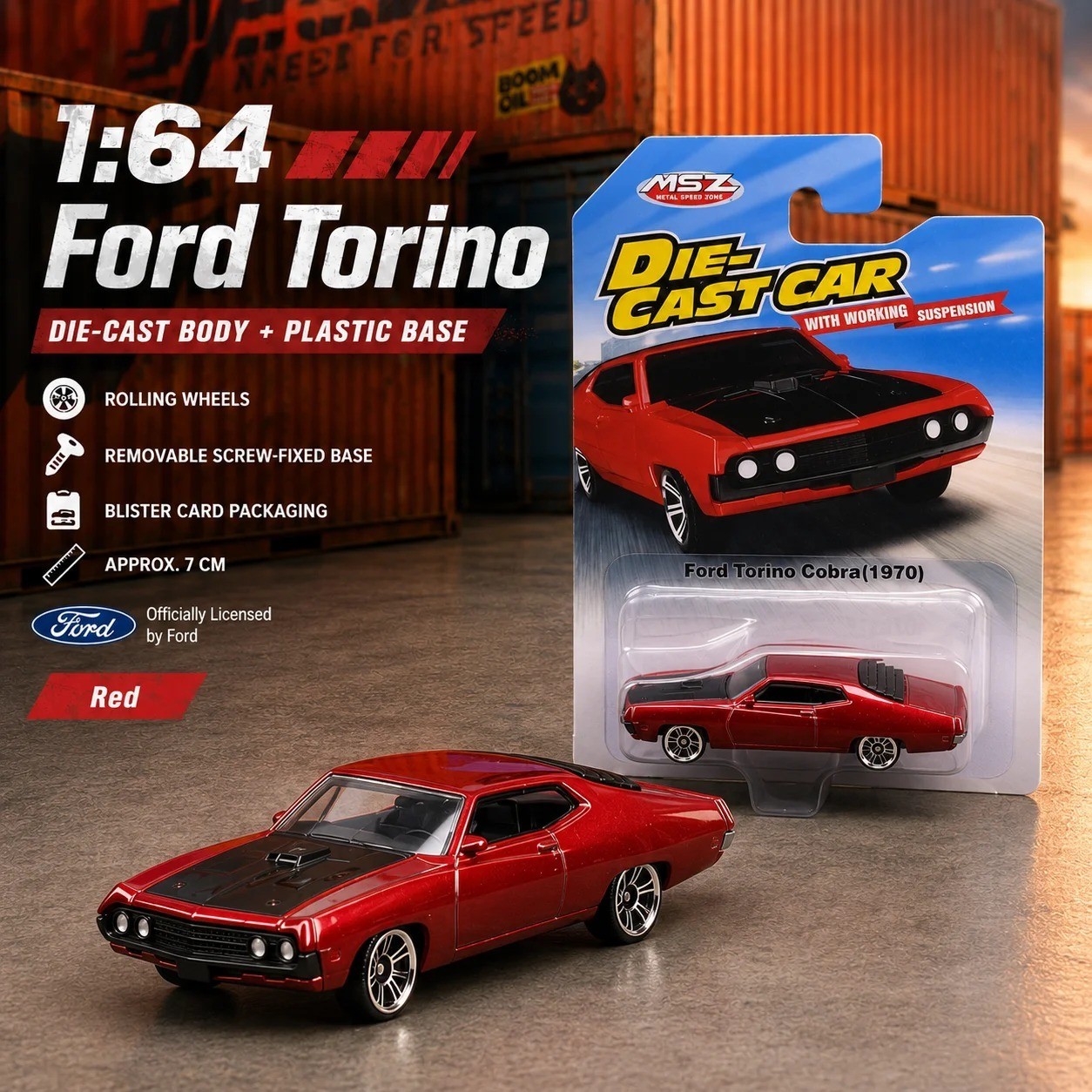 CCA 1:64 Ford Torino Cobra Sedan Miniature Model MSZ 3\