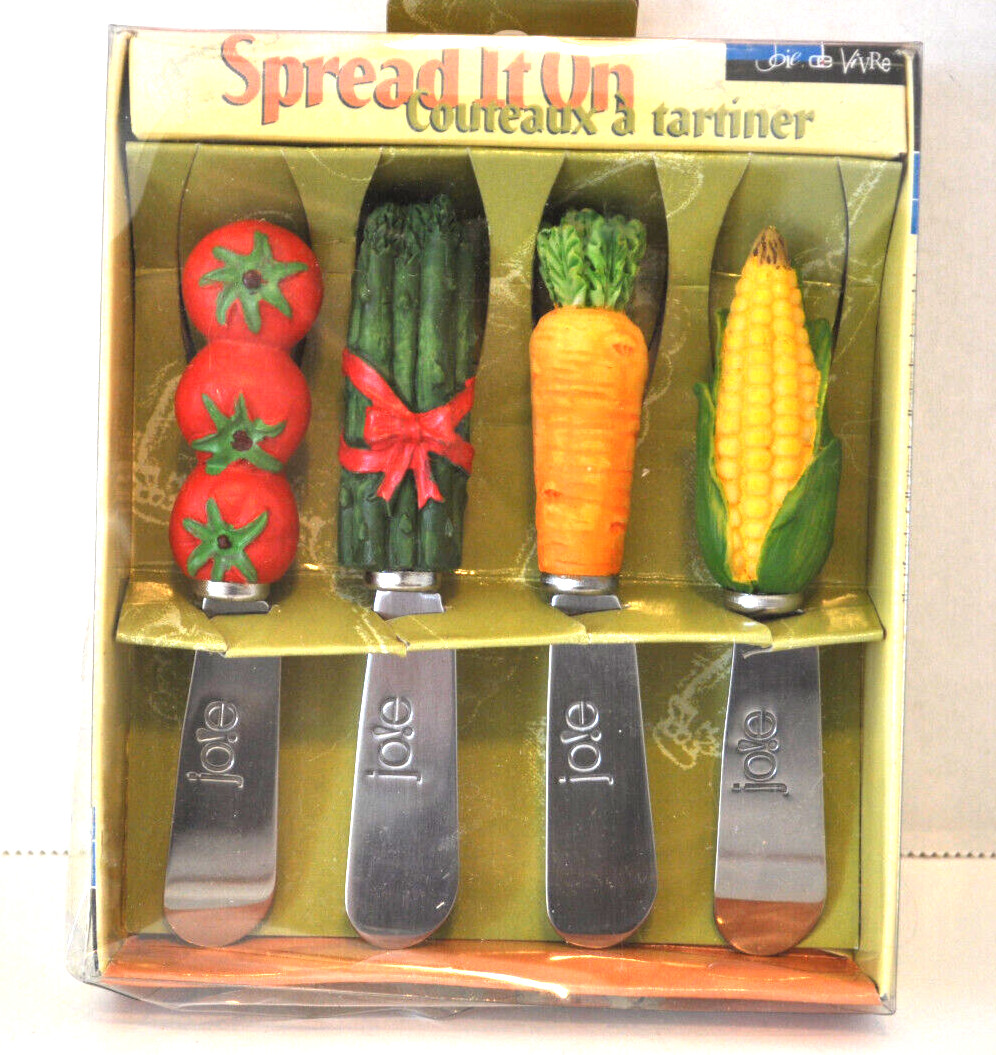 Cheese Spreaders VTG New JOIE DE VIVRE Tomato,Aspargus, Carrot, Corn on Cob Cheese Spreaders VTG New JOIE DE VIVRE Tomato,Aspargus, Carrot, Corn on Cob