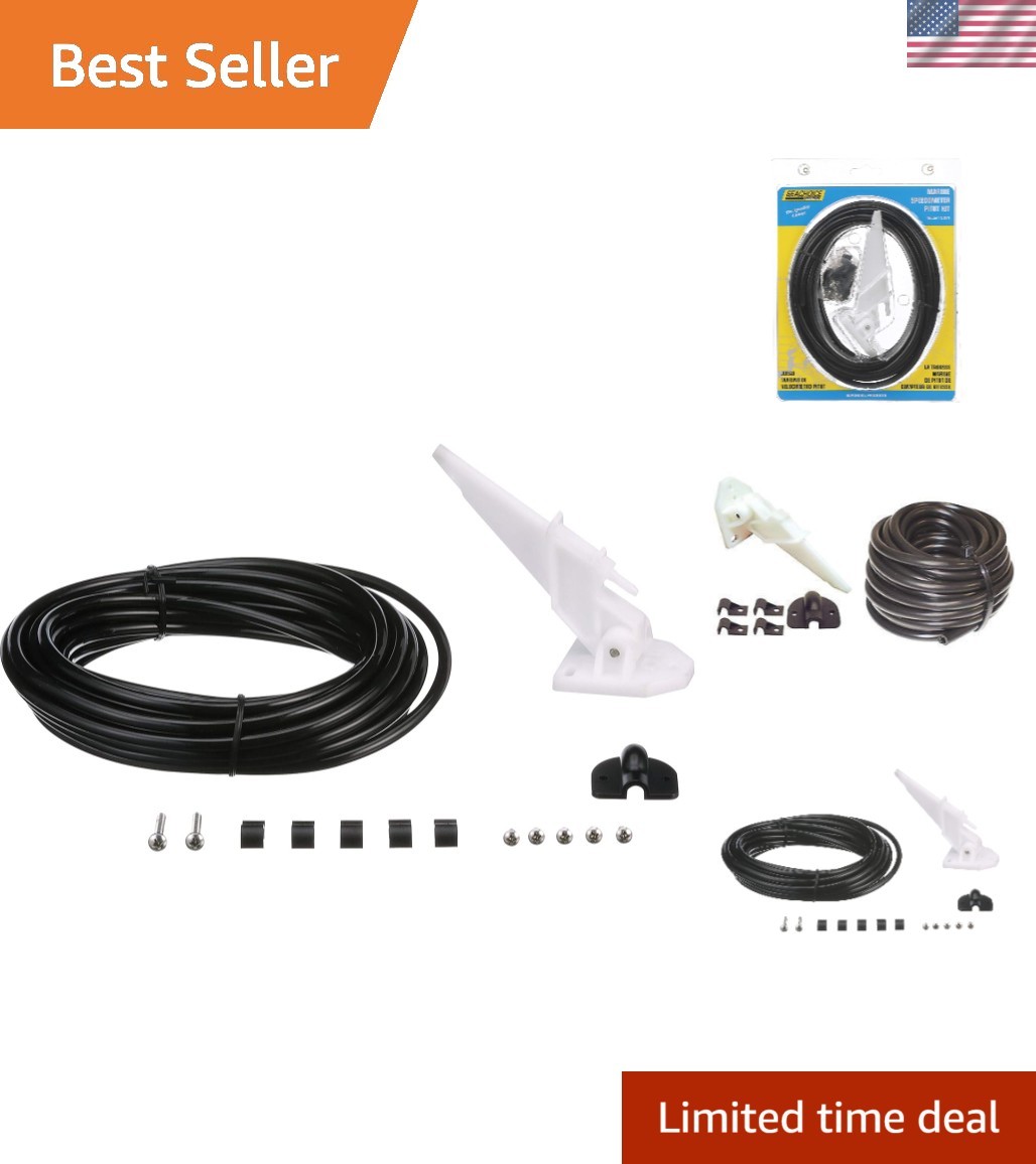 Marine Speedometer Pitot Kit - Complete 20 Ft Installation for Accurate Speed