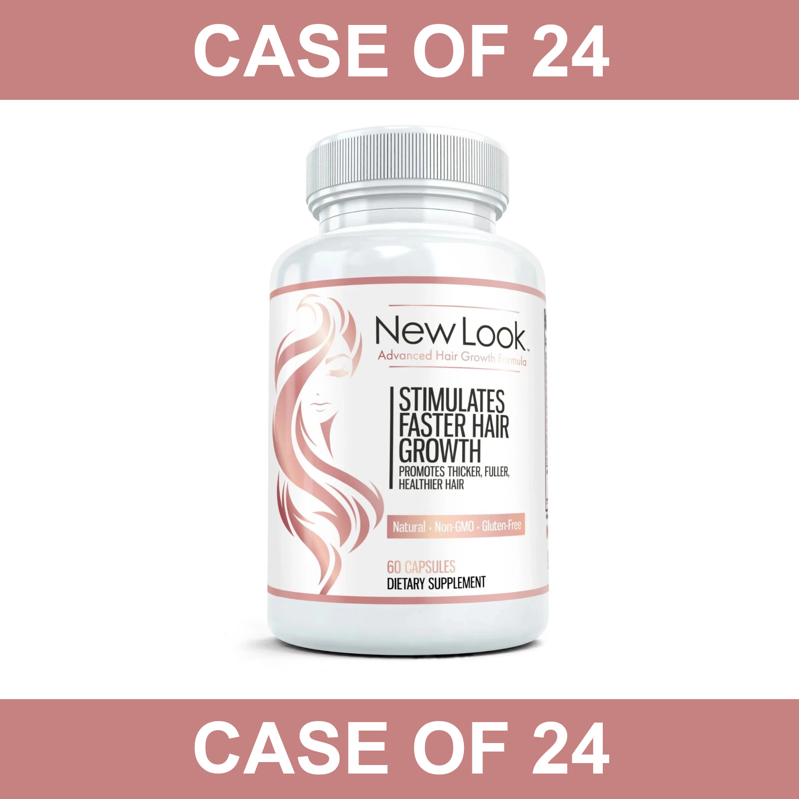 24x CASE NEW LOOK Clinical Strength Hair Skin & Nails Vitamin Beauty Skin Care