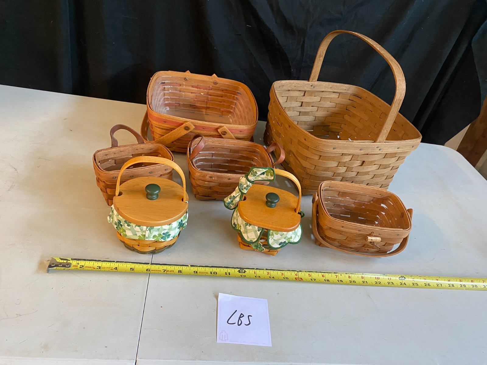 Longaberger basket lot of 7 vintage decorative baskets estate collection