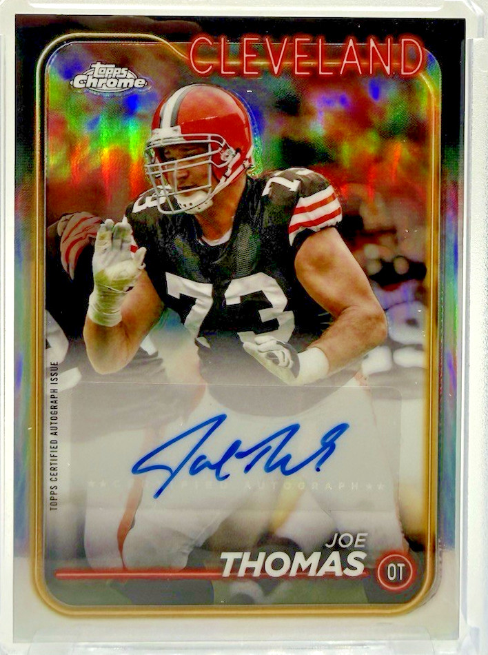 2024 Topps Chrome Auto Joe Thomas #BA-JT Auto HOF Browns