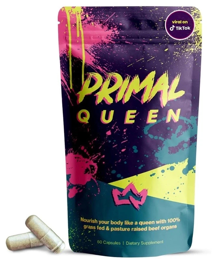 Primal Queen Grass Fed Beef Organs Dietary Supplement 60 Capsules