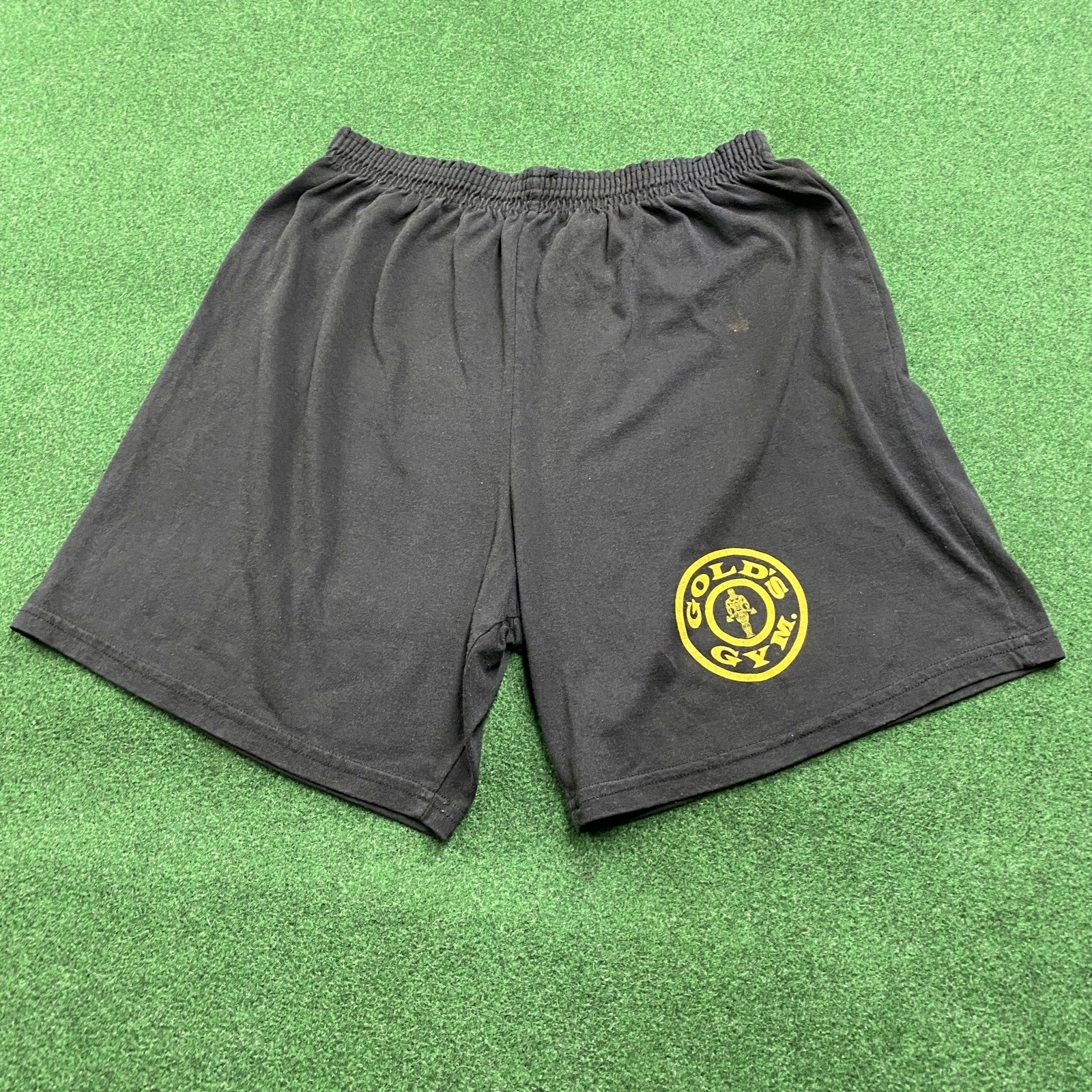 Vintage Golds Gym Shorts Mens XL Black 90S Bodybuilder Workout Weight Lifting