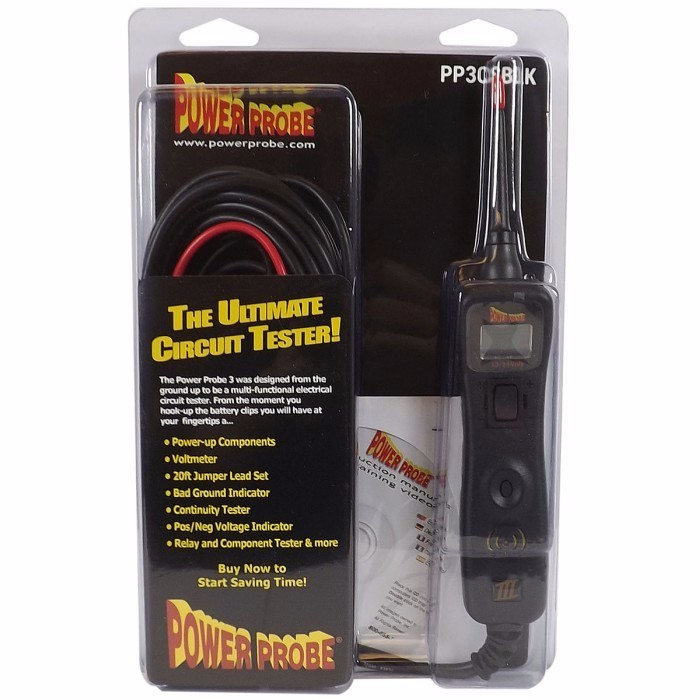 Power Probe 3 Voltmeter Test Light Continuity Relay Electrical Circuit Tester Power Probe 3 Voltmeter Test Light Continuity Relay Electrical Circuit Tester
