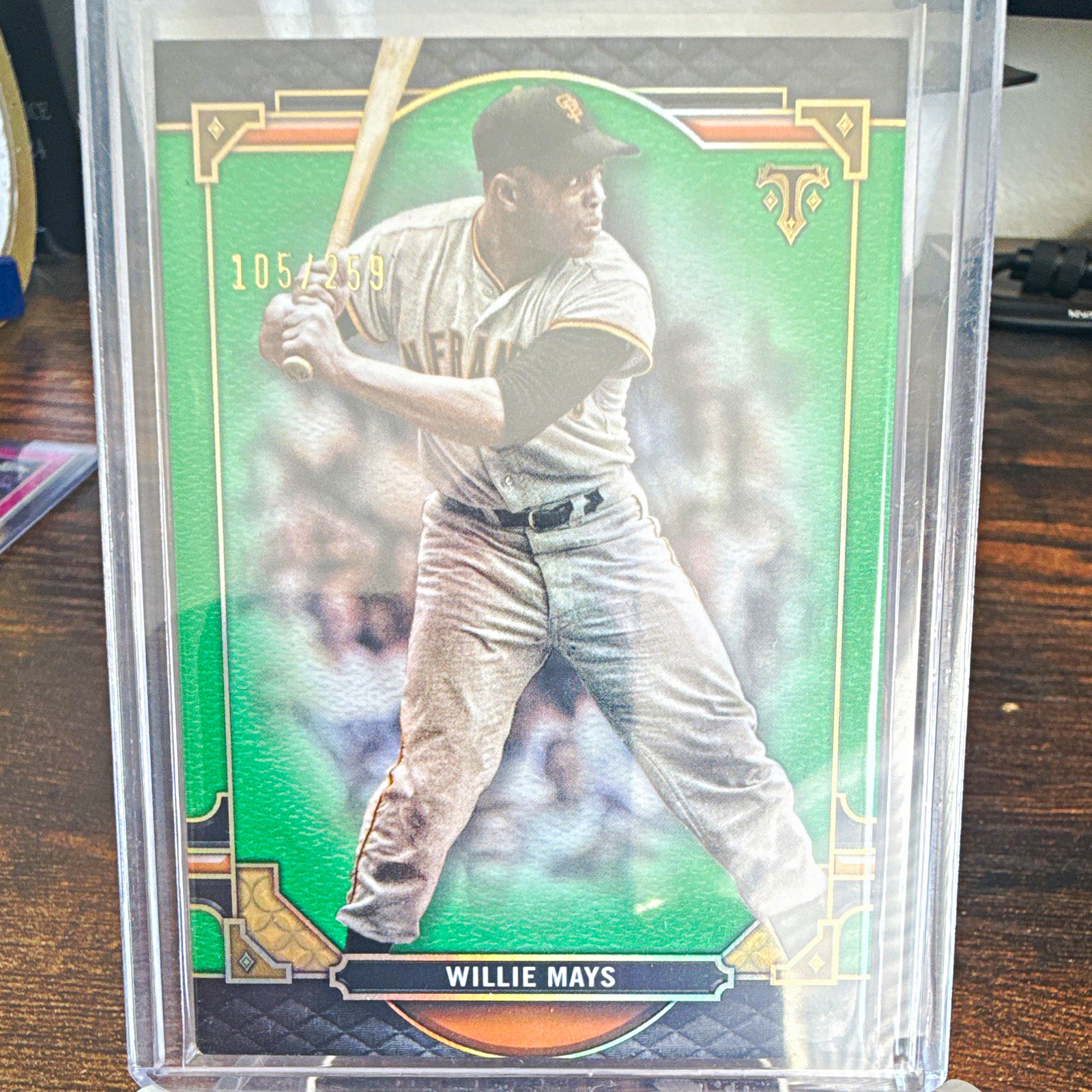 2022 Topps Triple Threads Willie Mays #50 Emerald Serial Numbered /259 Giants 2022 Topps Triple Threads Willie Mays #50 Emerald Serial Numbered /259 Giants