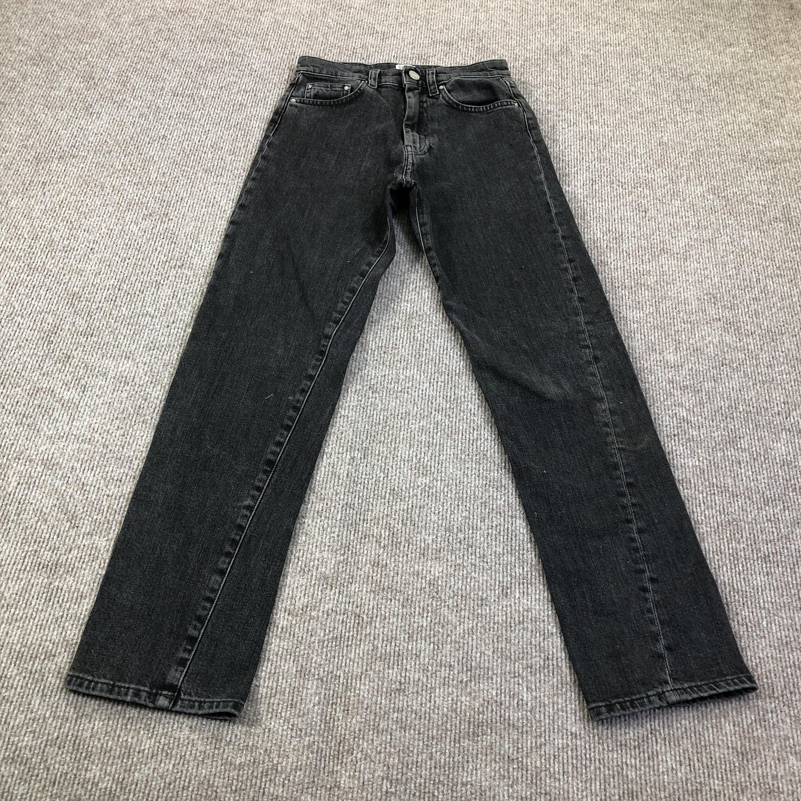 Toteme Twisted Seam Straight Jeans Womens 26 Black Charcoal Denim 26x29 Fall