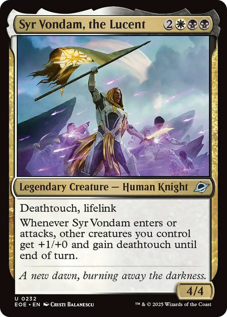 x1 Syr Vondam, the Lucent EOE Edge of Eternities MTG 232 M/NM 1x