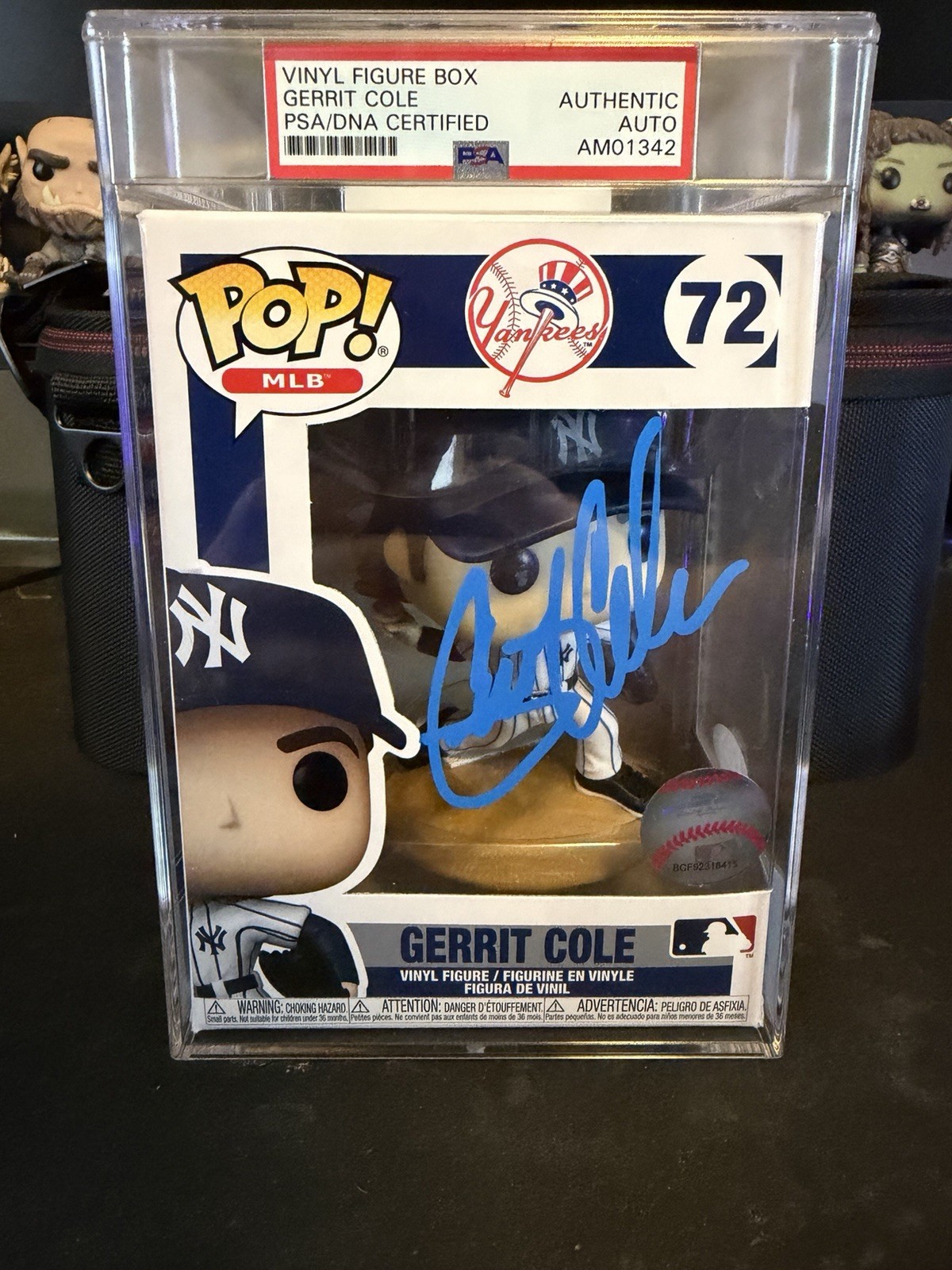 Autographed Gerrit Cole New York Yankees Funko Pop MLB Vinyl Figure Box PSA
