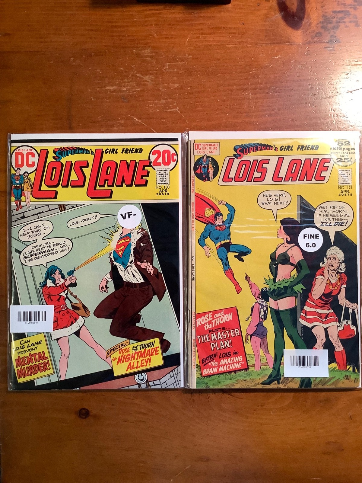 Superman’s Girlfriend #121 & #130 DC Comics Bronze Age Lot Rose Thorn