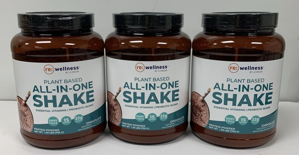 3 QTY Reignite Wellness Chocolate Plant Based All In 1 Shake MFG: 10/23