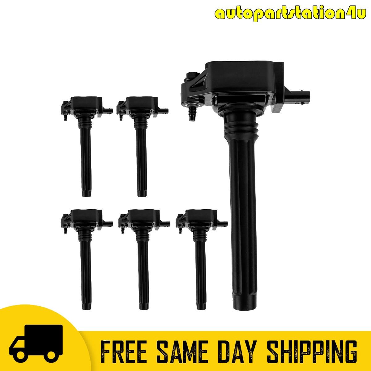 Set of 6 Ignition Coil For 12-17 Jeep Wrangler 14-21 Jeep Cherokee V6 3.2L UF648