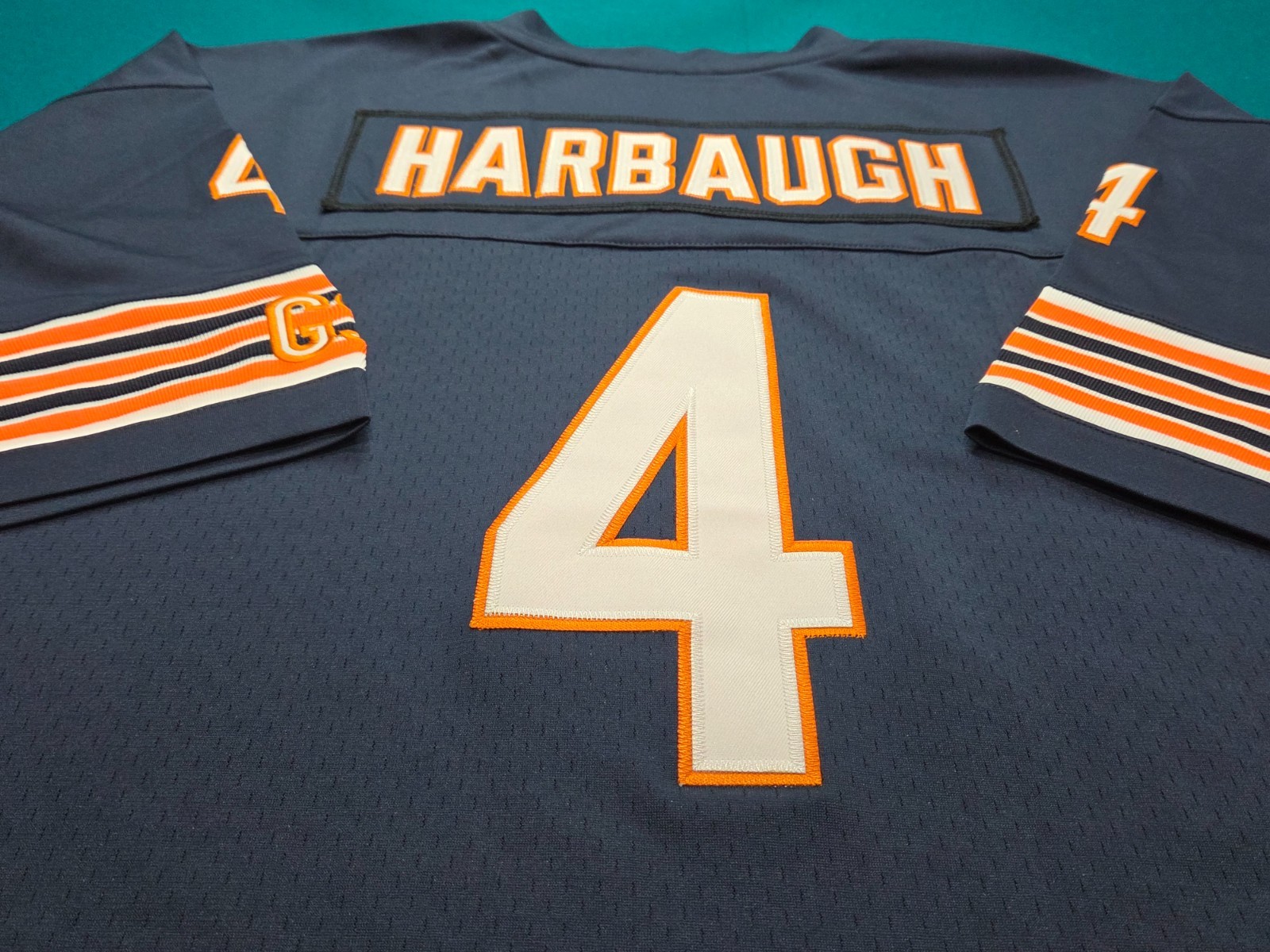 JIM HARBAUGH **XL* 1980\'S/90\'S BEARS THROWBACK, SEWN, NEW JIM HARBAUGH **XL* 1980\'S/90\'S BEARS THROWBACK, SEWN, NEW