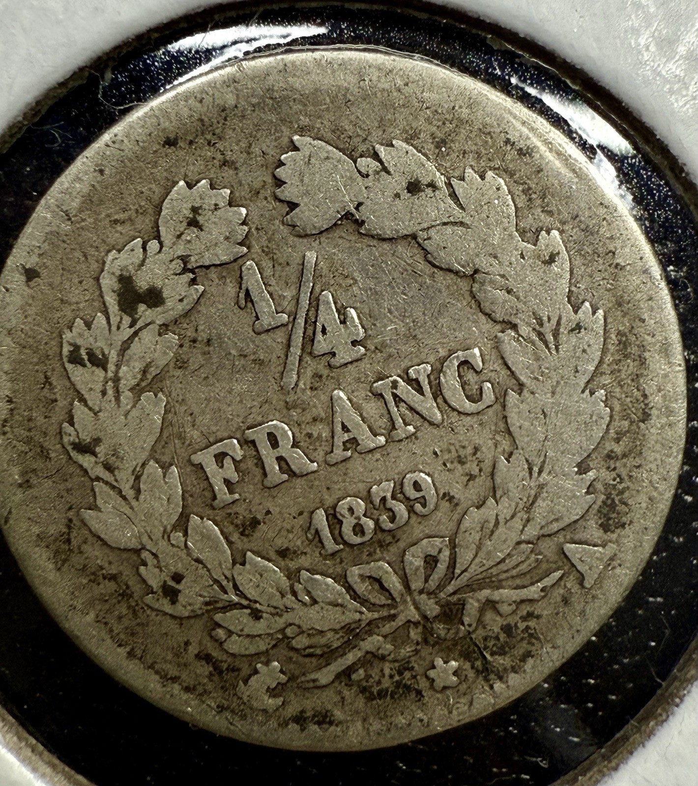 1839-A France 1/4 Franc – Early French Silver