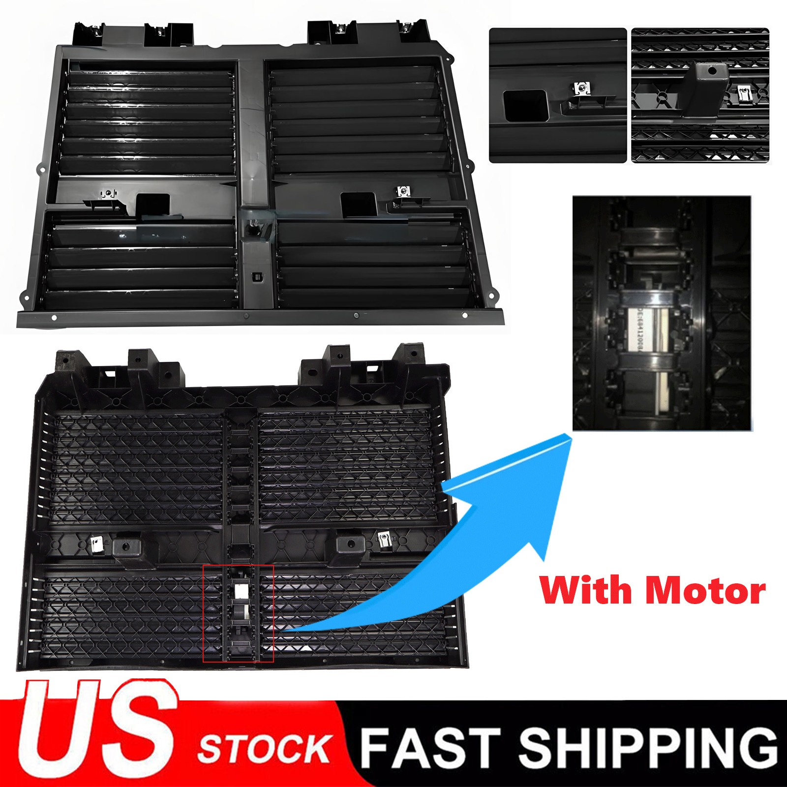 Front Radiator Shutter Assembly 68425775AD W/ motor FOR 2022-2025 Jeep Wagoneer