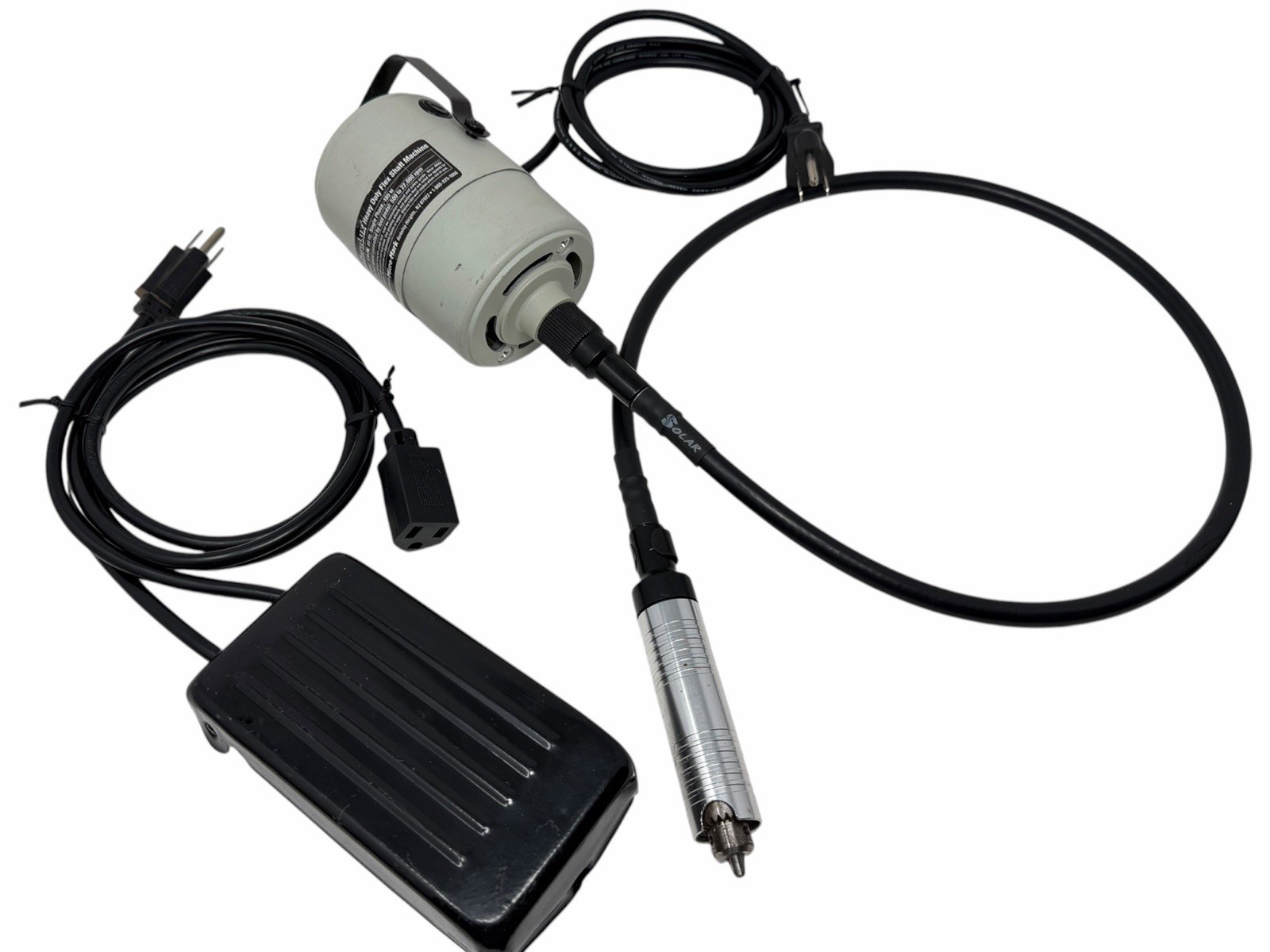Micro-Mark MicroLux Heavy Duty Flex Shaft Machine Rotary 22,000 RPM Foot Pedal