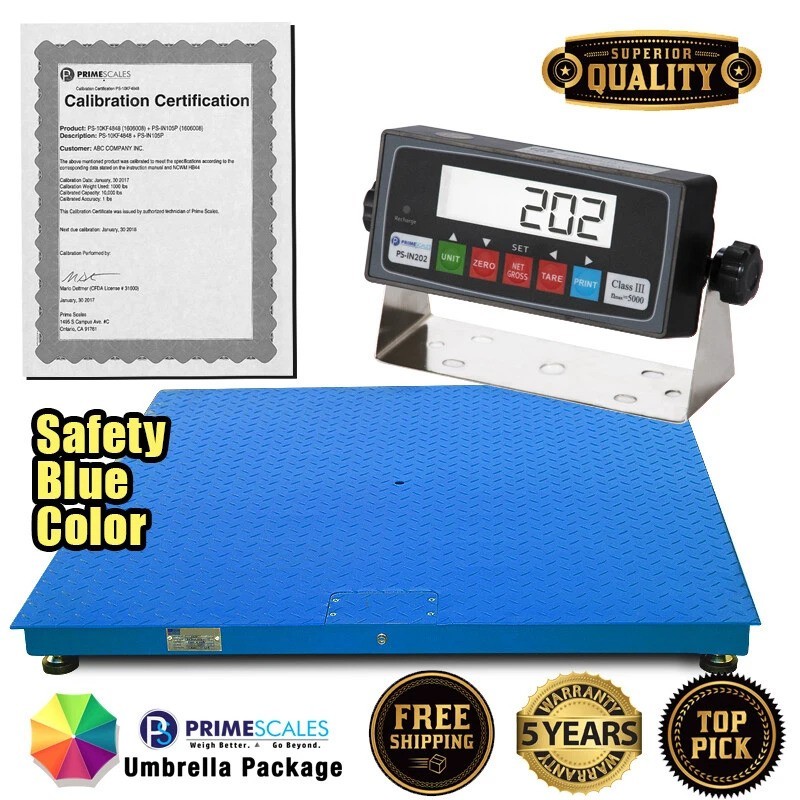 New 60x60 Floor Scale 10000 lb Warehouse Pallet Scale Ramp with cal. Cert