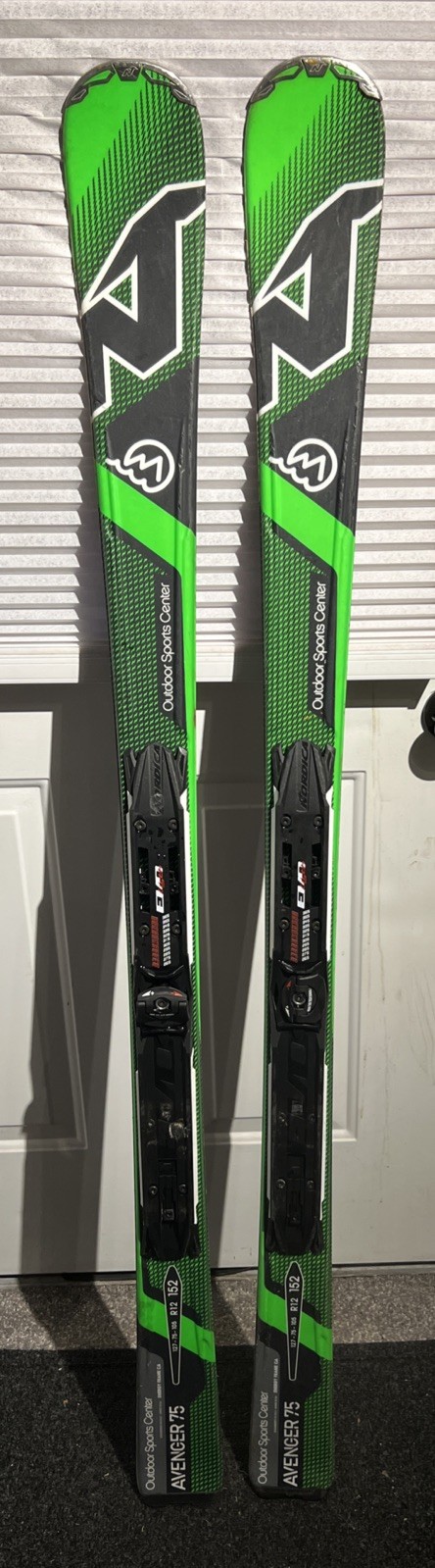 NORDICA AVENGER 75 SKIS 152 CM WITH NORDICA NO BINDINGS (just plates) Green