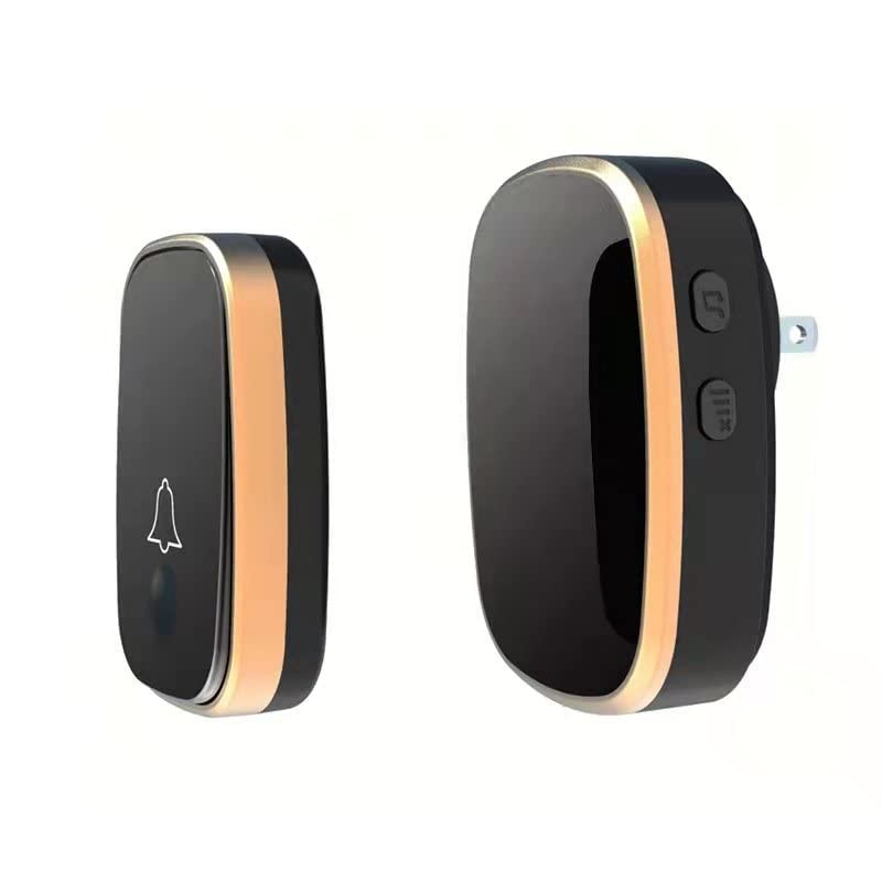 LUAMB Wireless Doorbell, 1,000ft Range Loud Enough with 5 Volume Levels Black LUAMB Wireless Doorbell, 1,000ft Range Loud Enough with 5 Volume Levels Black