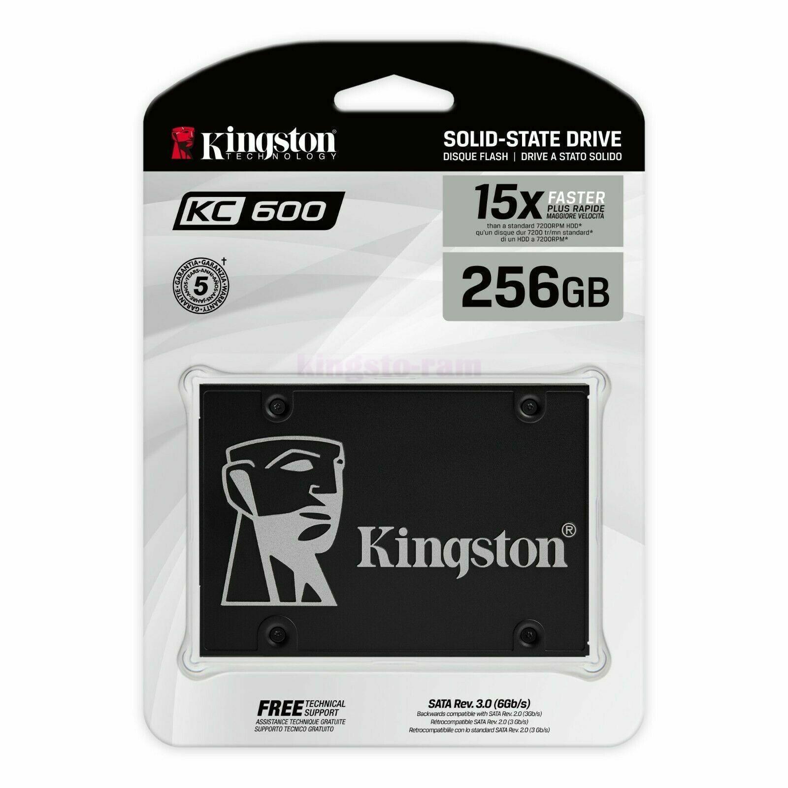 Kingston 2.5 inch SSD KC600 256 GB 512GB 1TB 2TB Solid State Drive SKC600MS lot