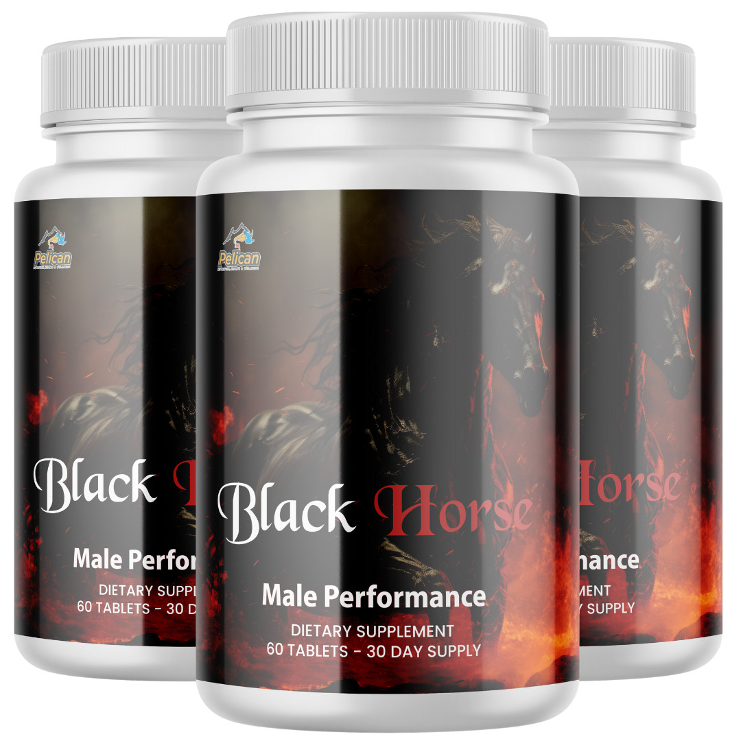 Black Horse- Men's Health & Bodybuilding- 3 Bottles- 180 Tablets Black Horse- Men's Health & Bodybuilding- 3 Bottles- 180 Tablets