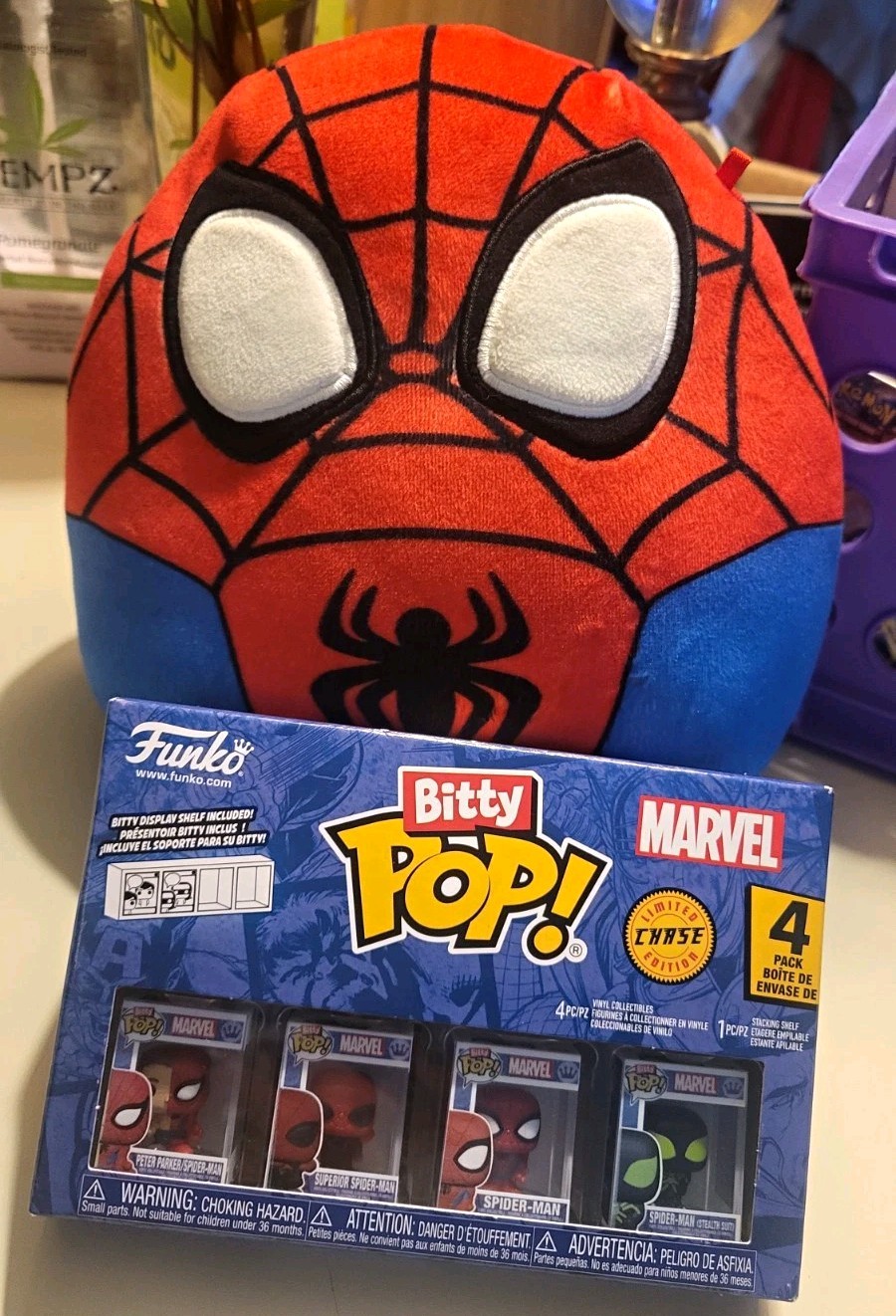 Spider-Man Squishmallow with FUNKO POP - Bundle Spider-Man Squishmallow with FUNKO POP - Bundle