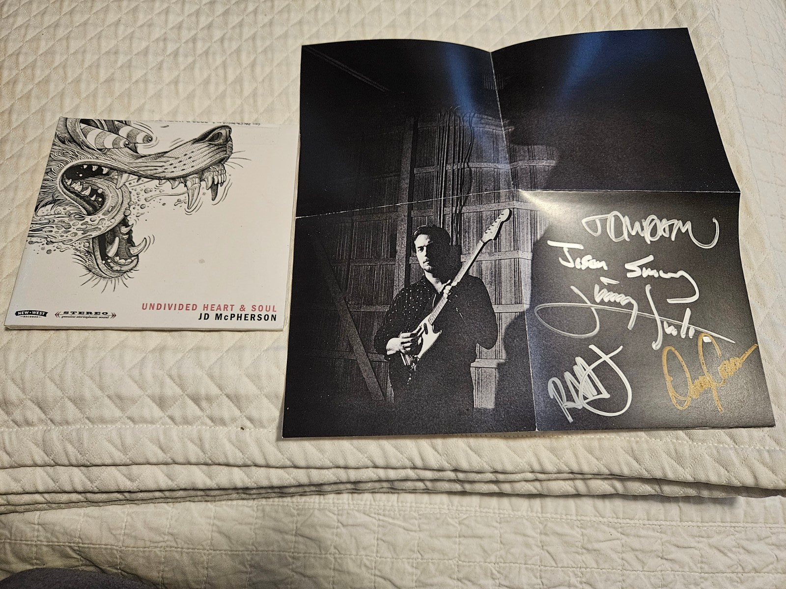 JD McPherson undivided heart & soul cd with Signed poster