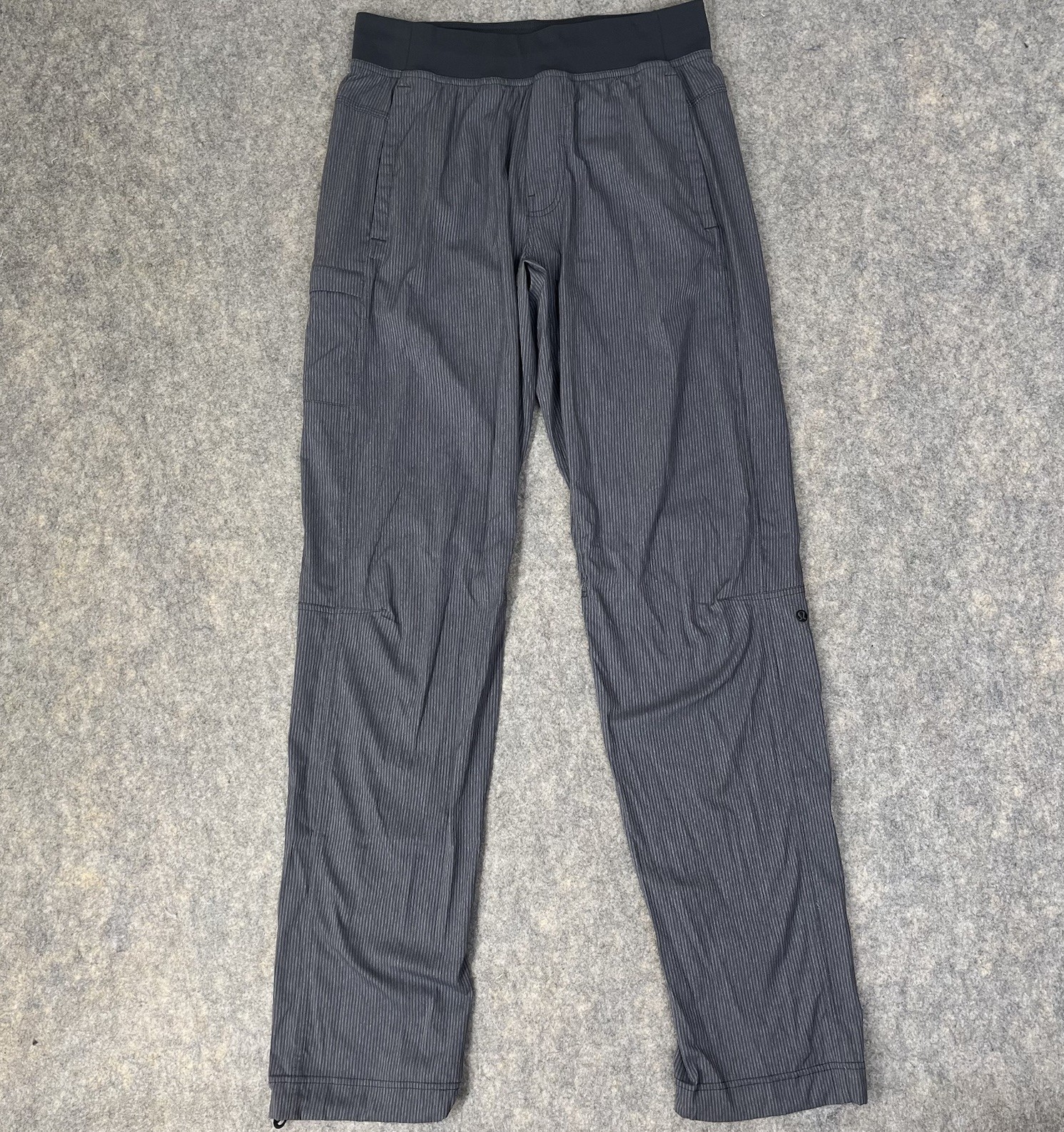 Lululemon Seawall Track Pant 2.0 Mens Medium Gray Striped Gym Activewear Workout