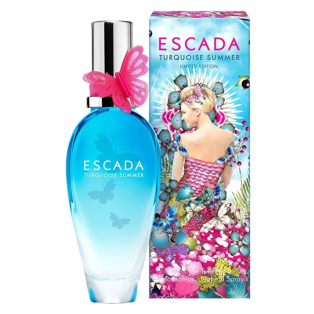Escada TURQUOISE SUMMER 1.6 oz EAU DE TOILETTE Spray for Women 50ml NIB Escada TURQUOISE SUMMER 1.6 oz EAU DE TOILETTE Spray for Women 50ml NIB