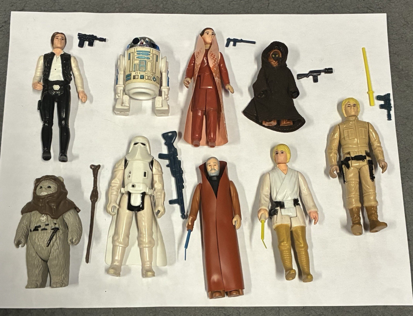 1980s Kenner Star Wars Figures Lot of 9 Vintage Original 1980s Kenner Star Wars Figures Lot of 9 Vintage Original
