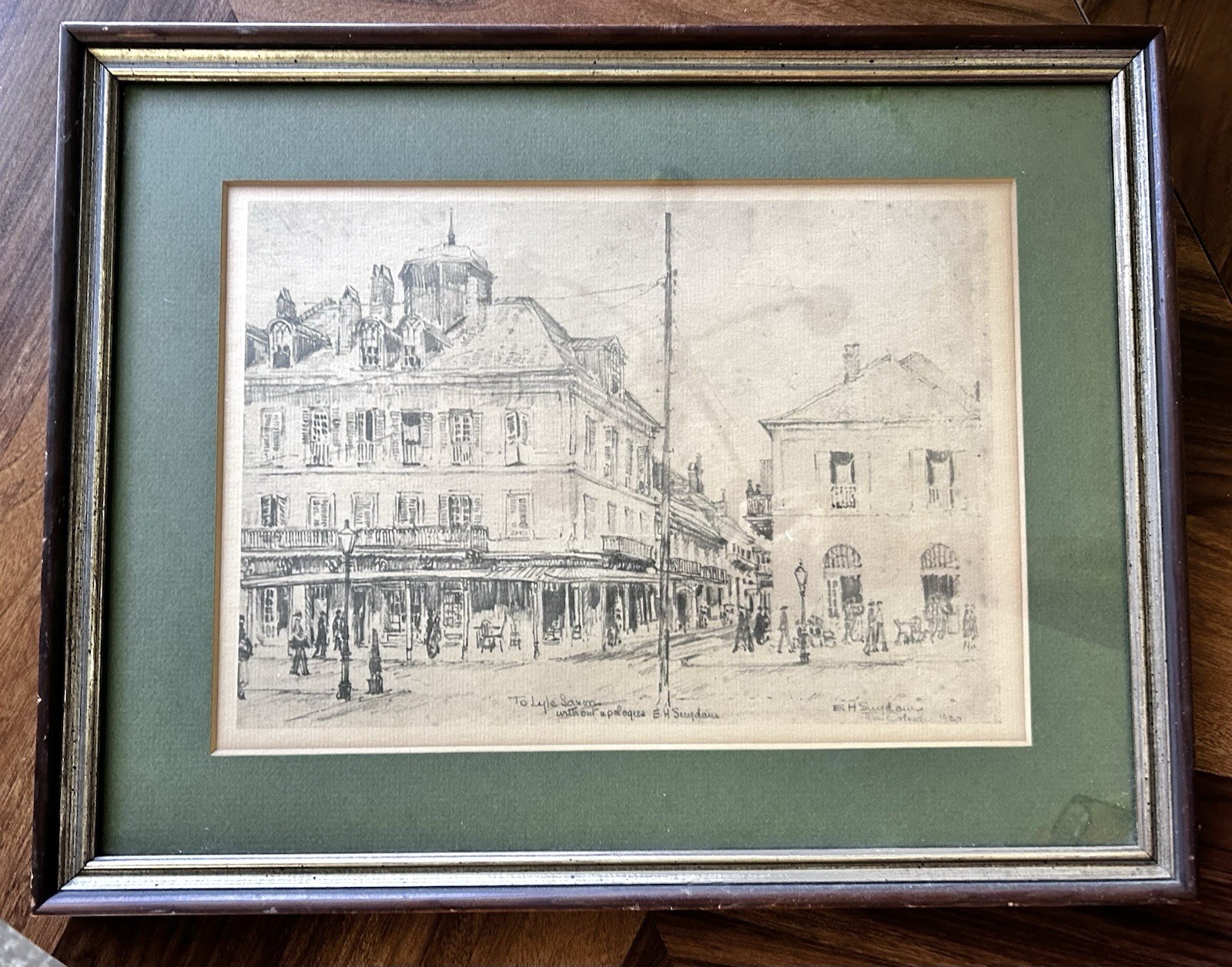 Vintage E. H. Sandham 1930 Signed Sketch Drawing \ Vintage E. H. Sandham 1930 Signed Sketch Drawing \