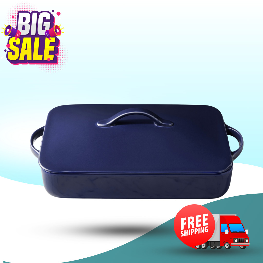 [FASH SALE] Williams Sonoma Essential Rectangular Baker 3.75 Qt Covered Blue