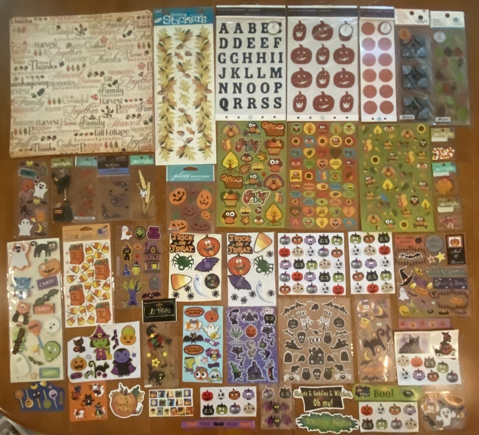 Fall Halloween Stickers & Paper Jolee’s Boutique, Marta Stewart 100’s of Pieces