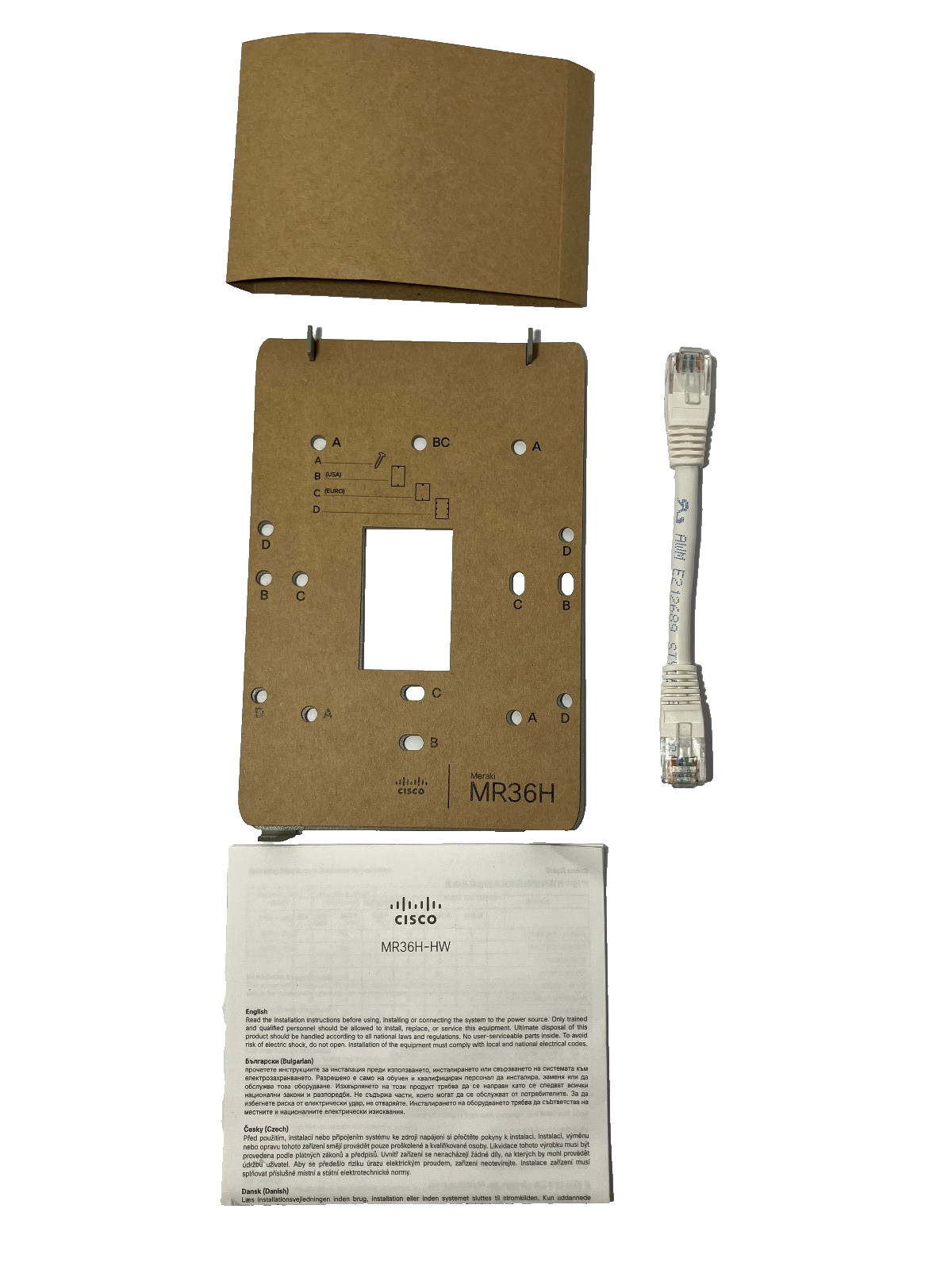 Cisco Meraki Mounting Plate Kit for MR36H Access Point MA-MNT-MR-H1 NEW - Screws