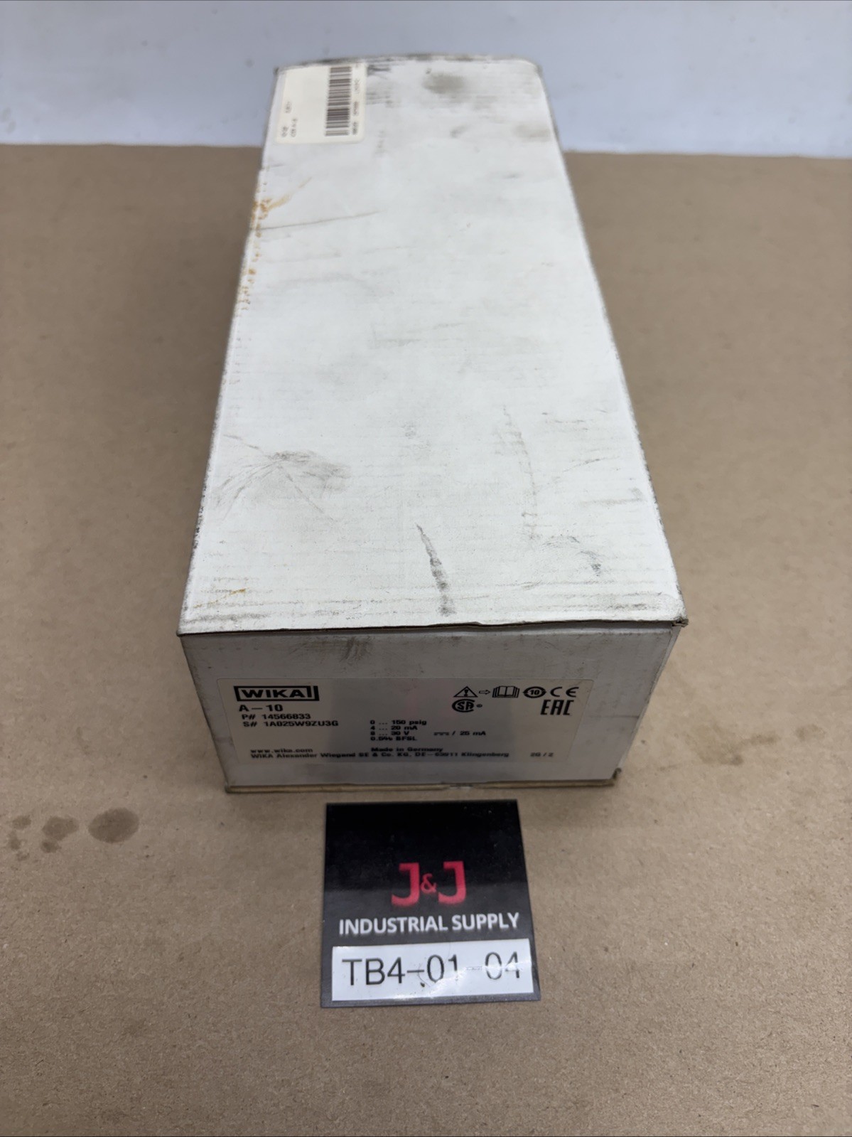 New In Box Wika A-10 Pressure Transmitter 0-150 PSI, 1/4