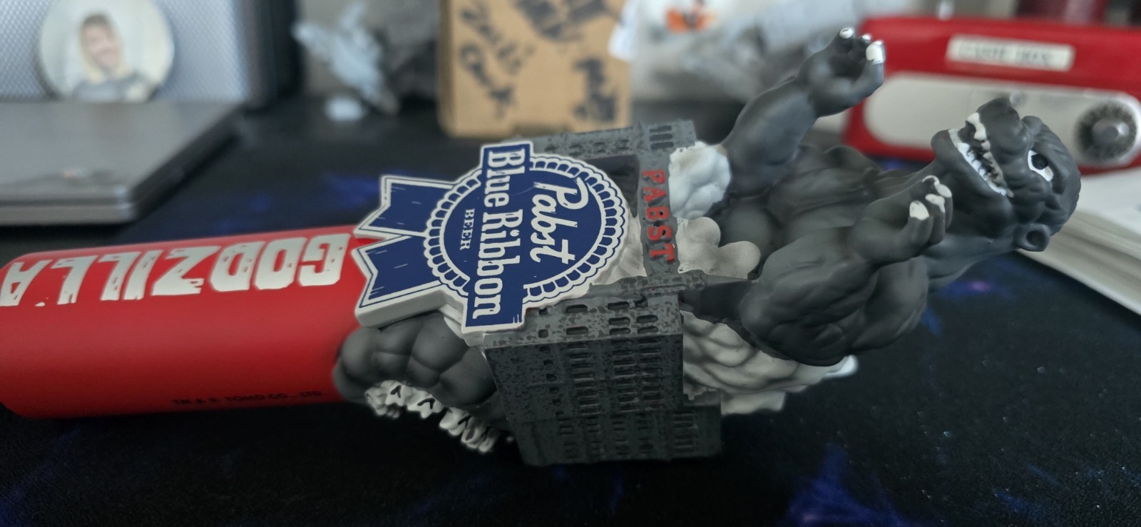 Pabst Blue Ribbon x GODZILLA  special edition Tap Handle 