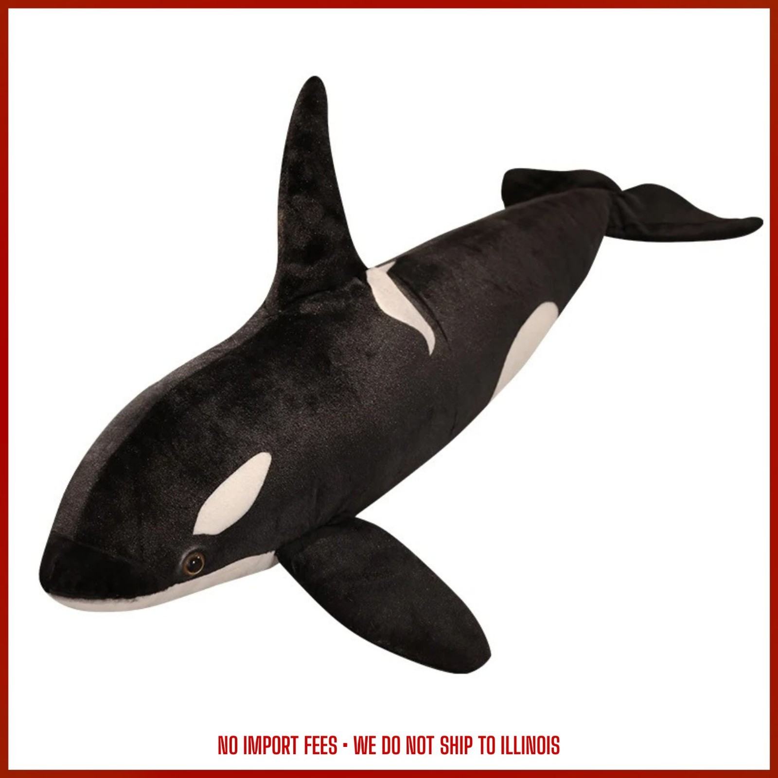 50CM Lifelike Orcinus Orca Black Whale Plush Toys Big Fish Cloth Doll Shark 50CM Lifelike Orcinus Orca Black Whale Plush Toys Big Fish Cloth Doll Shark