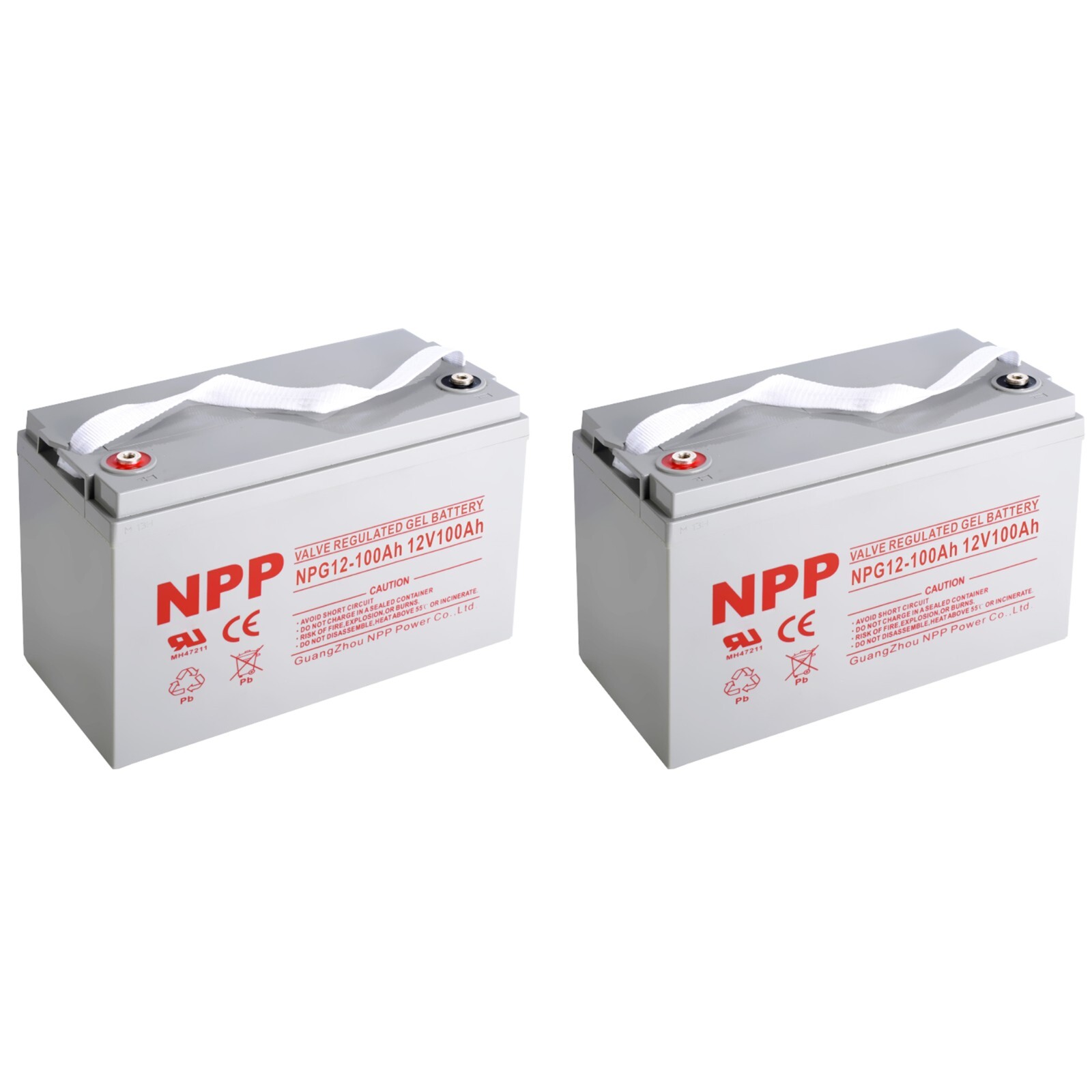 NPG12-100Ah (2 Pcs) 12V 100Ah Gel SLA Storage Battery For RV Marine Boat