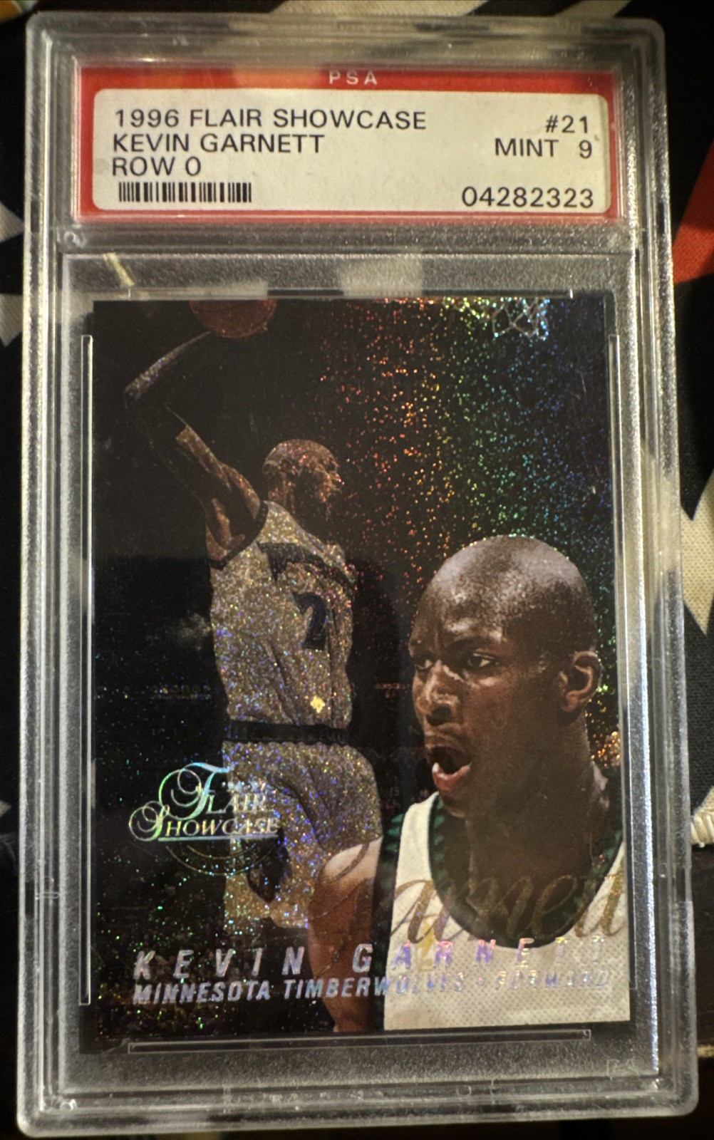 1996-97 Flair Showcase - Kevin Garnett #21 Row 0 PSA 9 Pop 21 SP Super Rare Set 1996-97 Flair Showcase - Kevin Garnett #21 Row 0 PSA 9 Pop 21 SP Super Rare Set